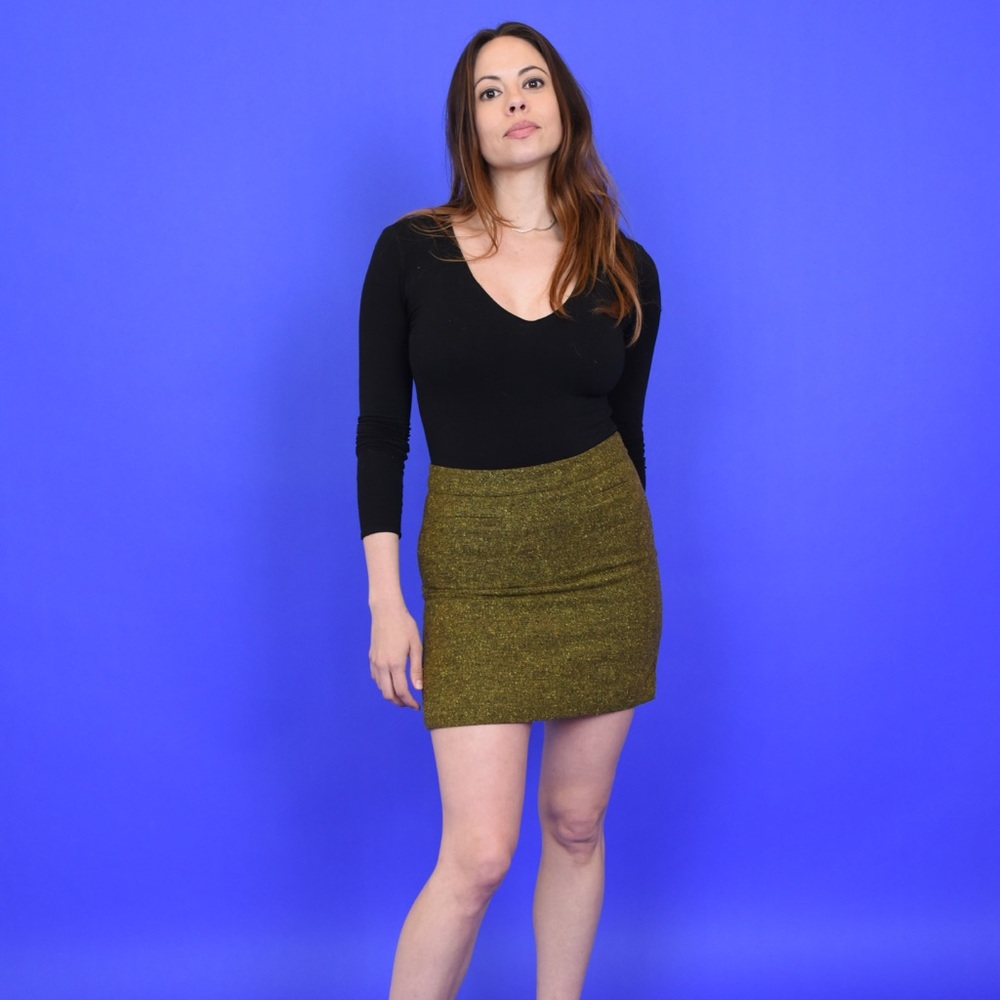 Green Ann Taylor Loft Wool Blend Skirt 🐑